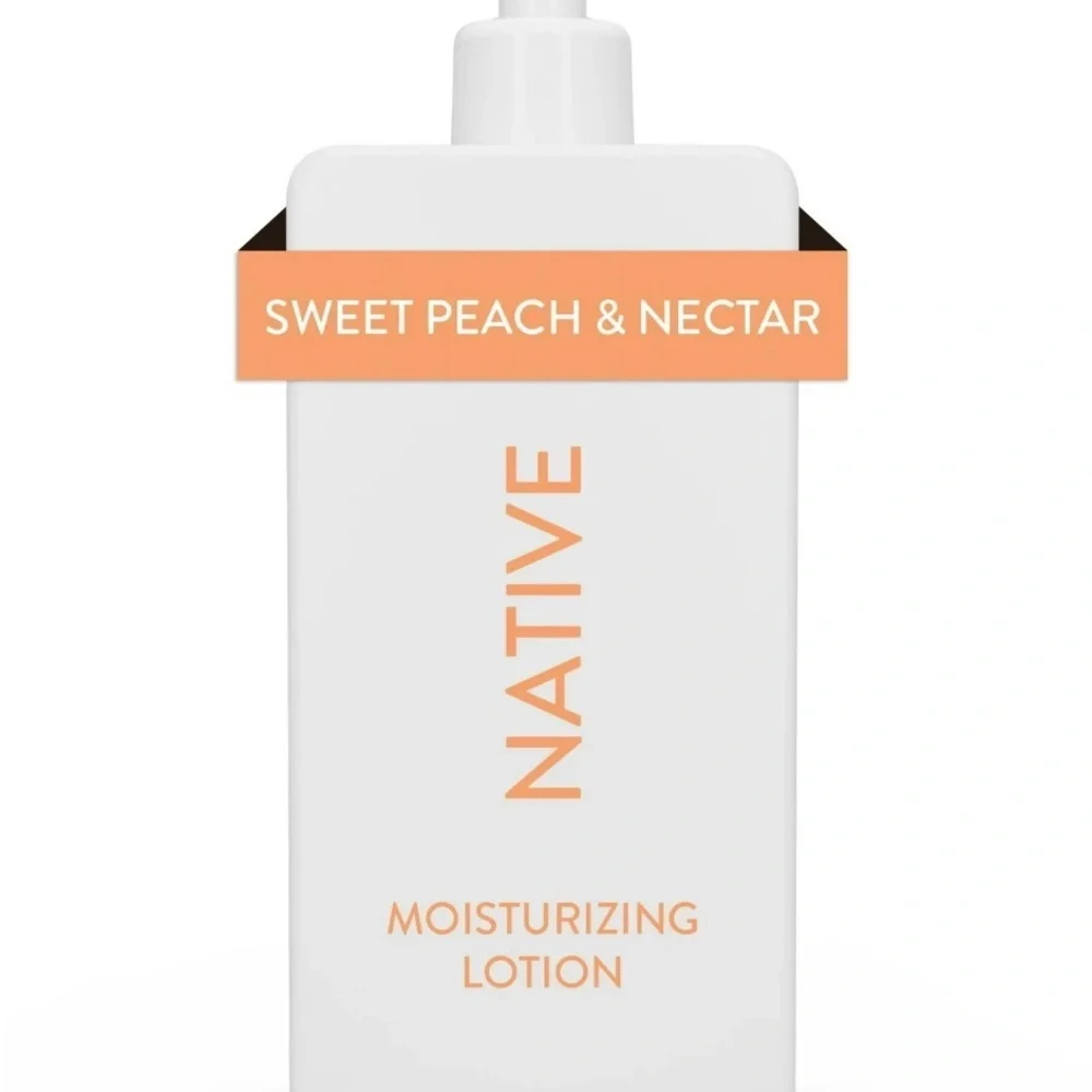 2 Native Moisturizing Hand & Body Lotion, Sweet Peach & Nectar